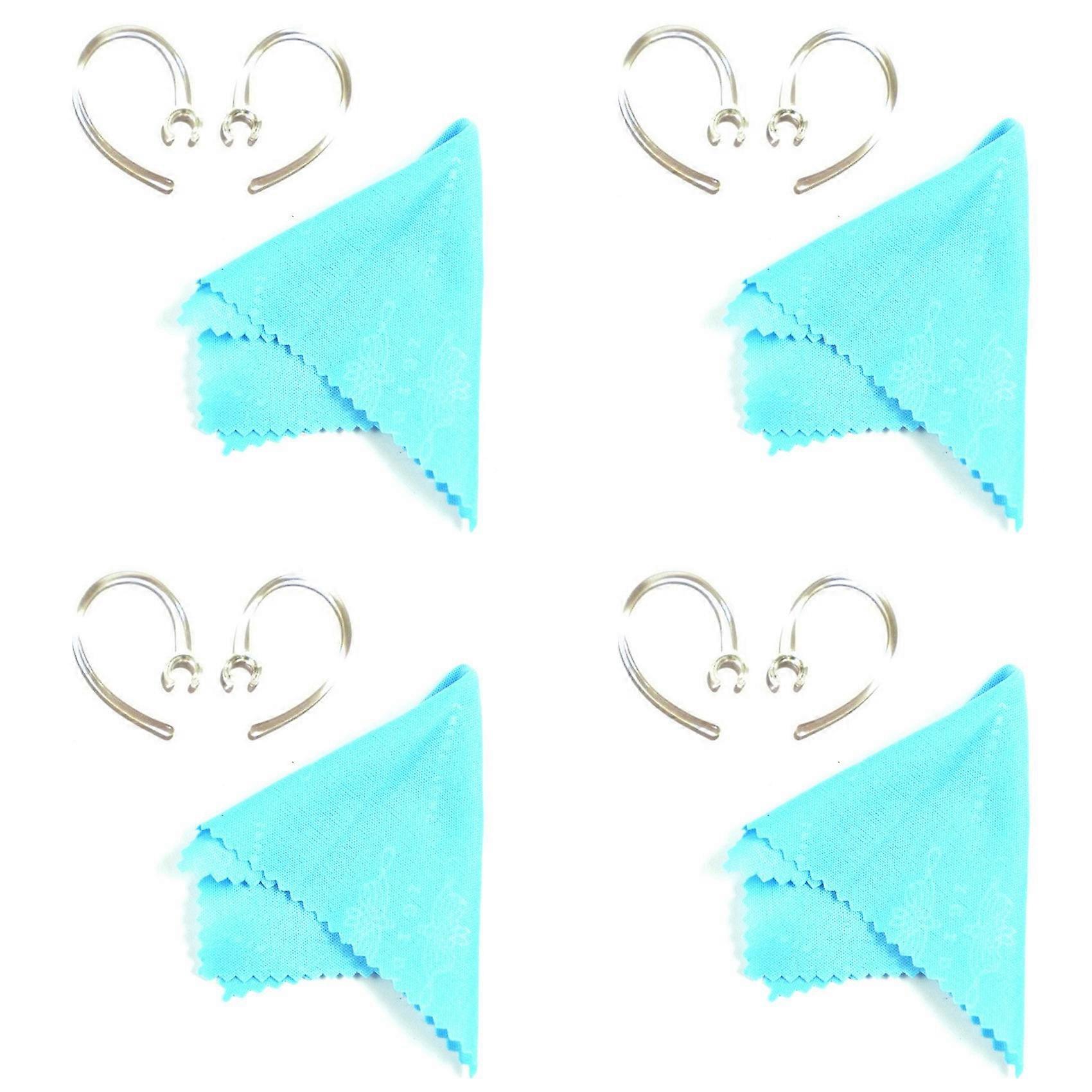 8 Small Clear Good Quality Earhooks - Wireless Bluetooth Headset Ear Hook Loop Clip Earhook Hooks Loops Clips Earloop