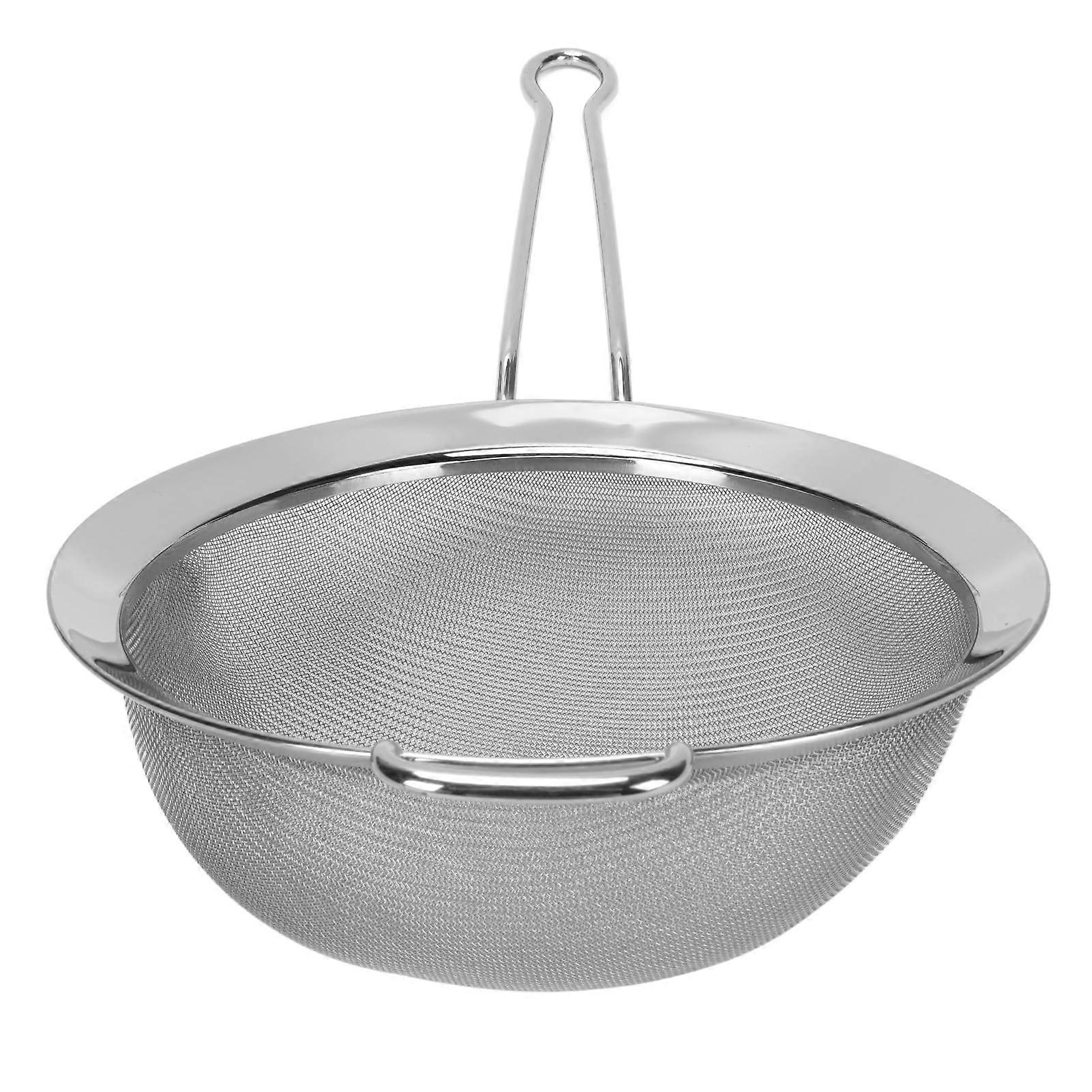 Stainless Steel Mesh Strainer with Long Handle, Fine Mesh Colander for Rice, Quinoa, Vegetables