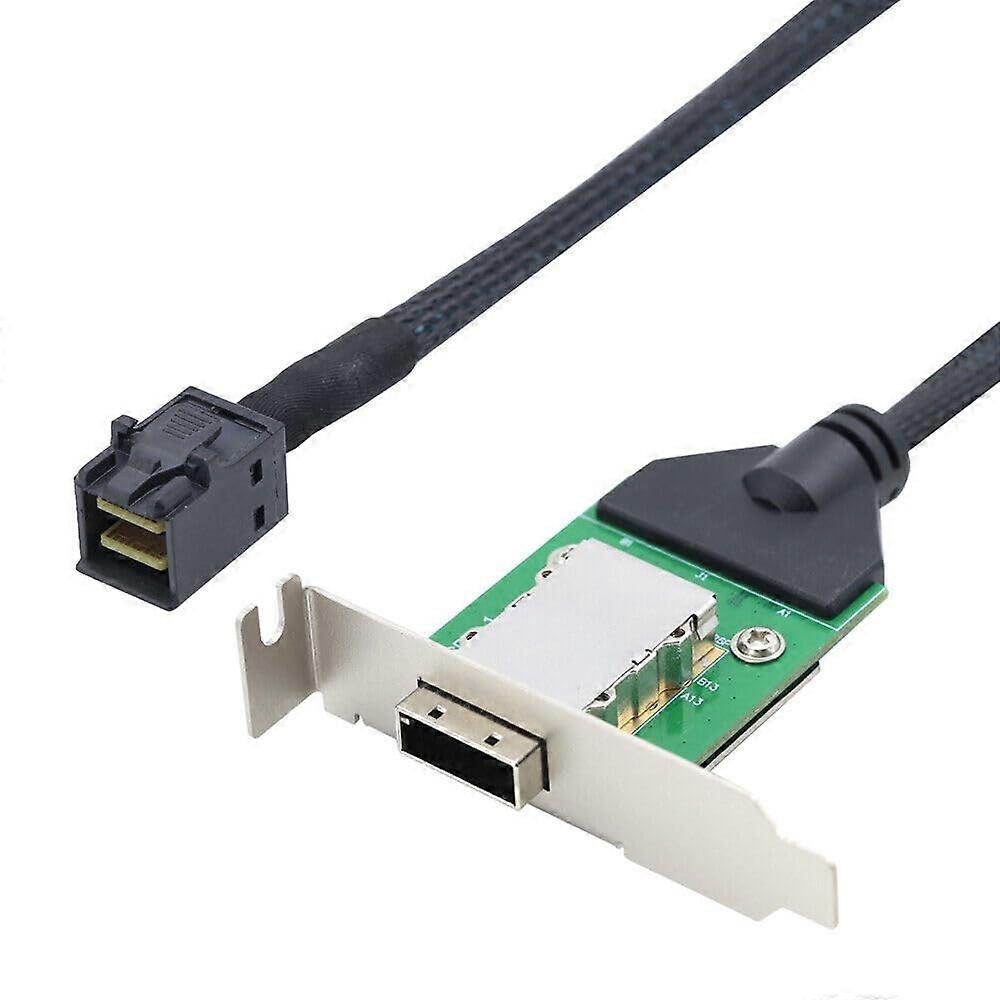 External Mini SAS HD SFF-8088 26P Female Adapter with Low Profile Bracket to SAS SFF-8643 12Gbps 100cm Cable