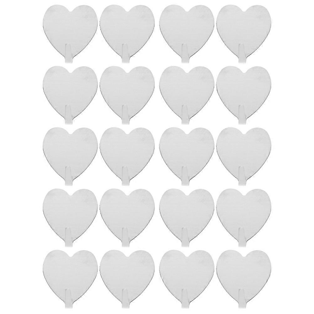 Practical Household Hooks Heart-Shaped Hooks Stainless Steel 100Pcs