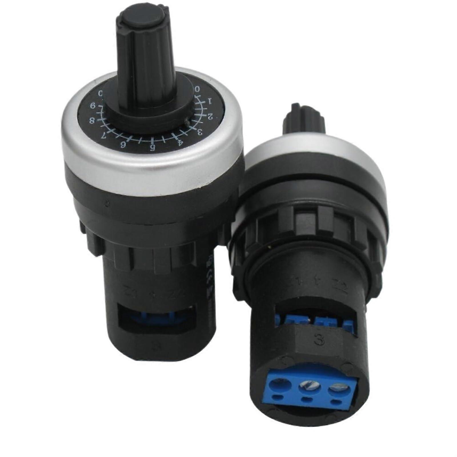 LA42DWQ22 10K Ohm Rotary Potentiometer Switch, 22mm Diameter Precision Resistance Control for Inverter