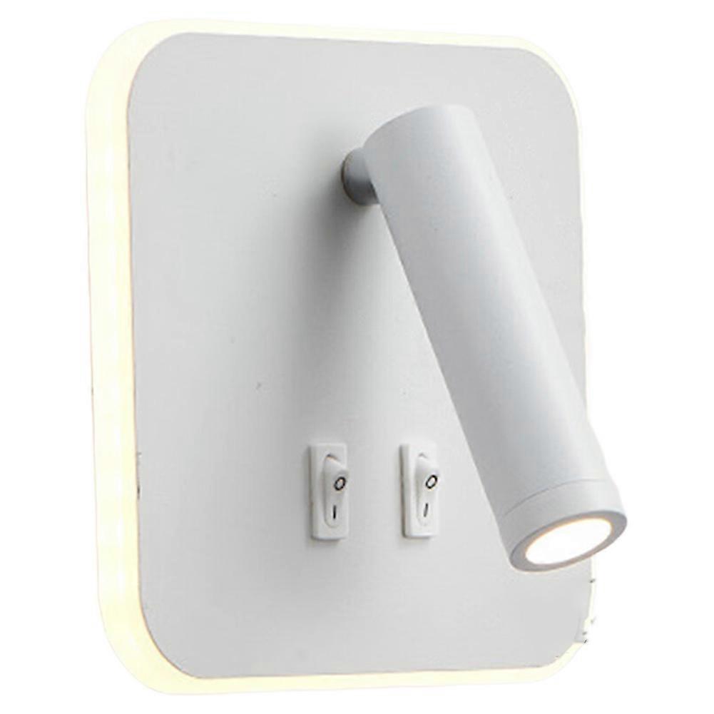 Mounted Eye Protection Rotatable Wall Reading Light Square White