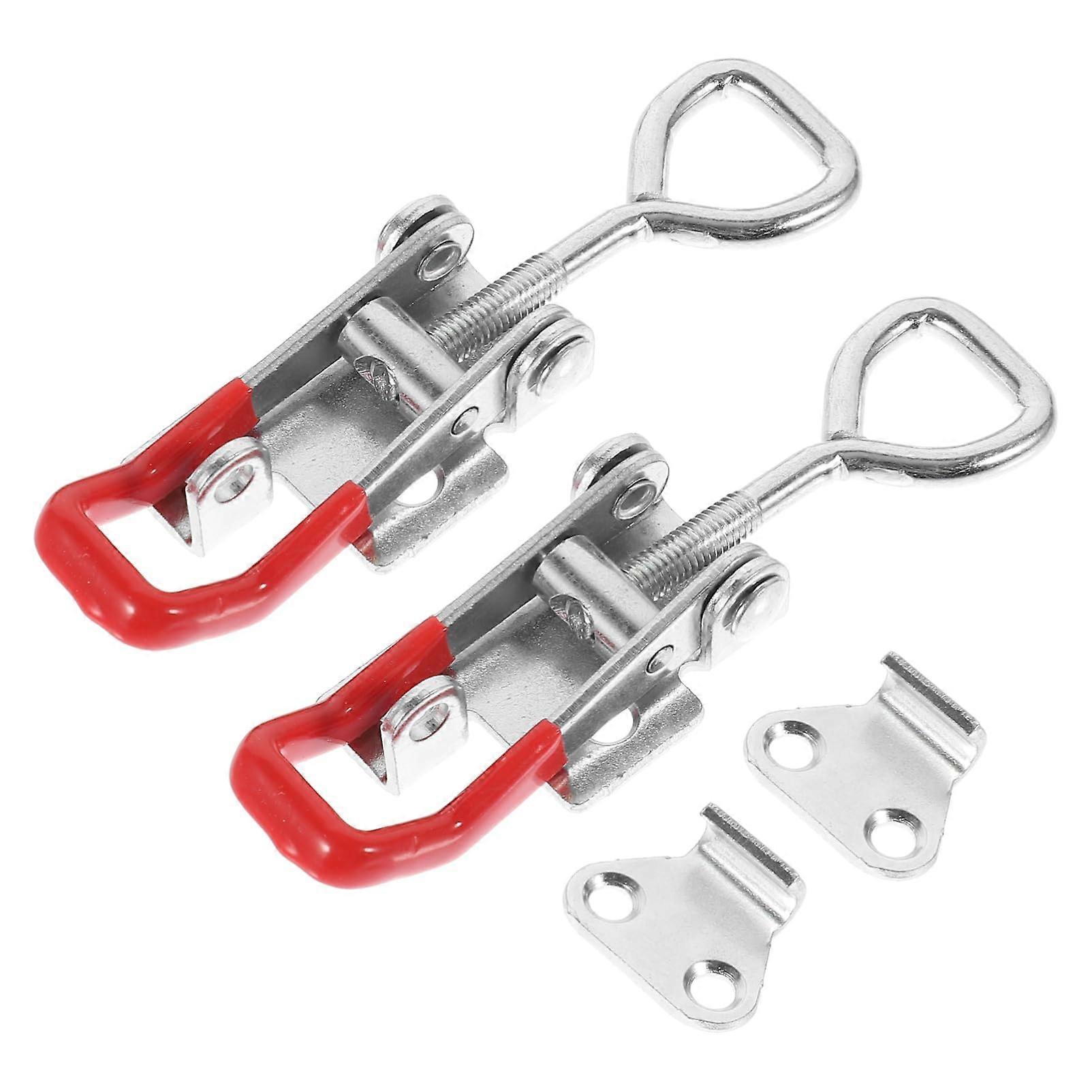 2Pcs Heavy Duty Adjustable Toggle Latch Clamp with Quick Release for Cabinet Door, Box and Smoker Lid