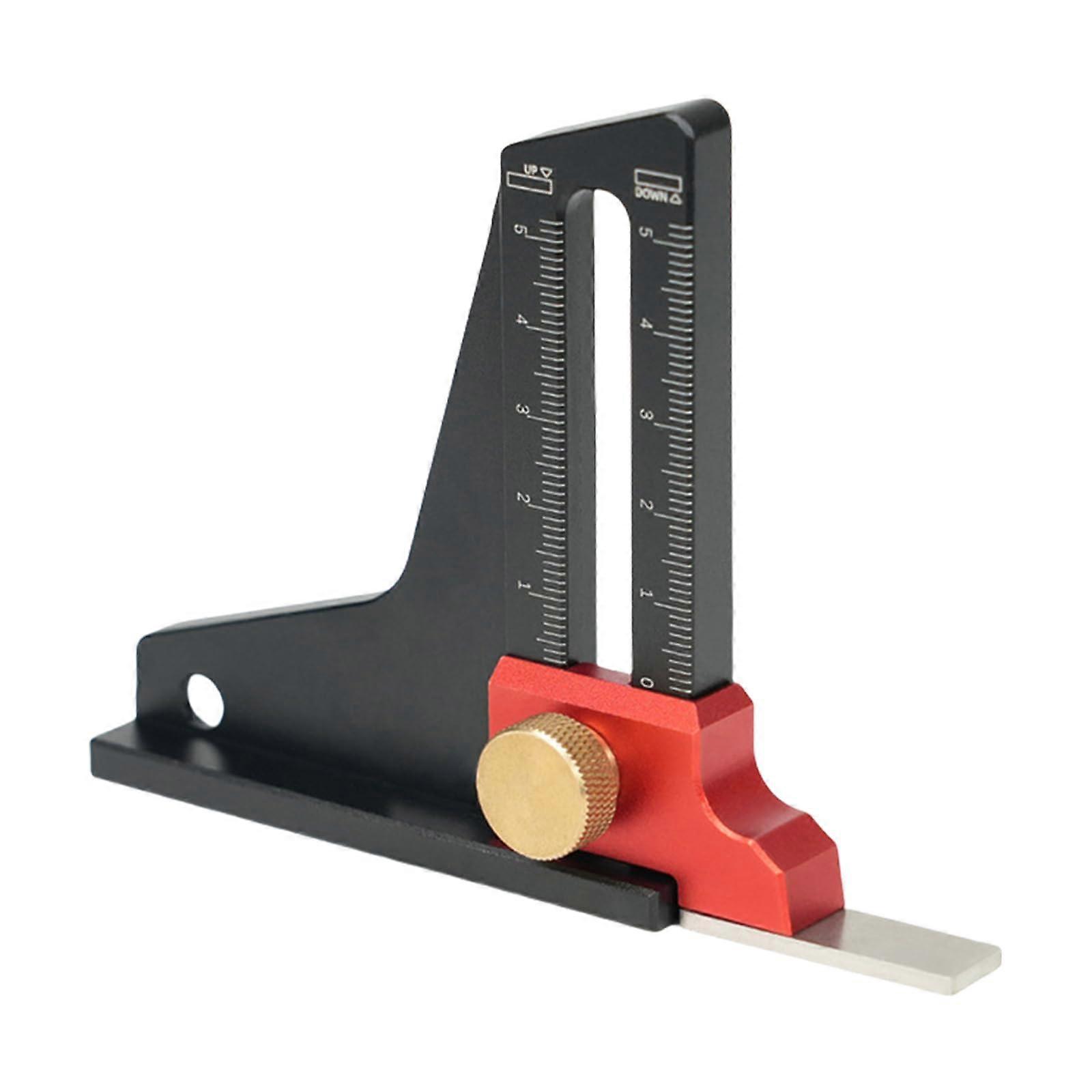 Precision Table Height Gauge for Woodworking, Easy Height Adjustment and Depth Measuring Tool