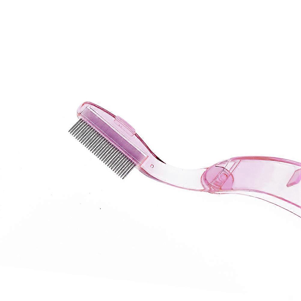Eyebrows Eyelash Separator Makeup Tool Curved Plastic Handle Easy to Clean 1Pcs