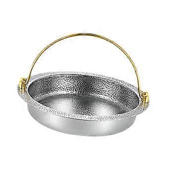 2026 Stainless Steel Sukiyaki Hot Pot with Handle, Portable Hanging Cooking Pan for Camping, Hiking & Outdoor Japanese Meals