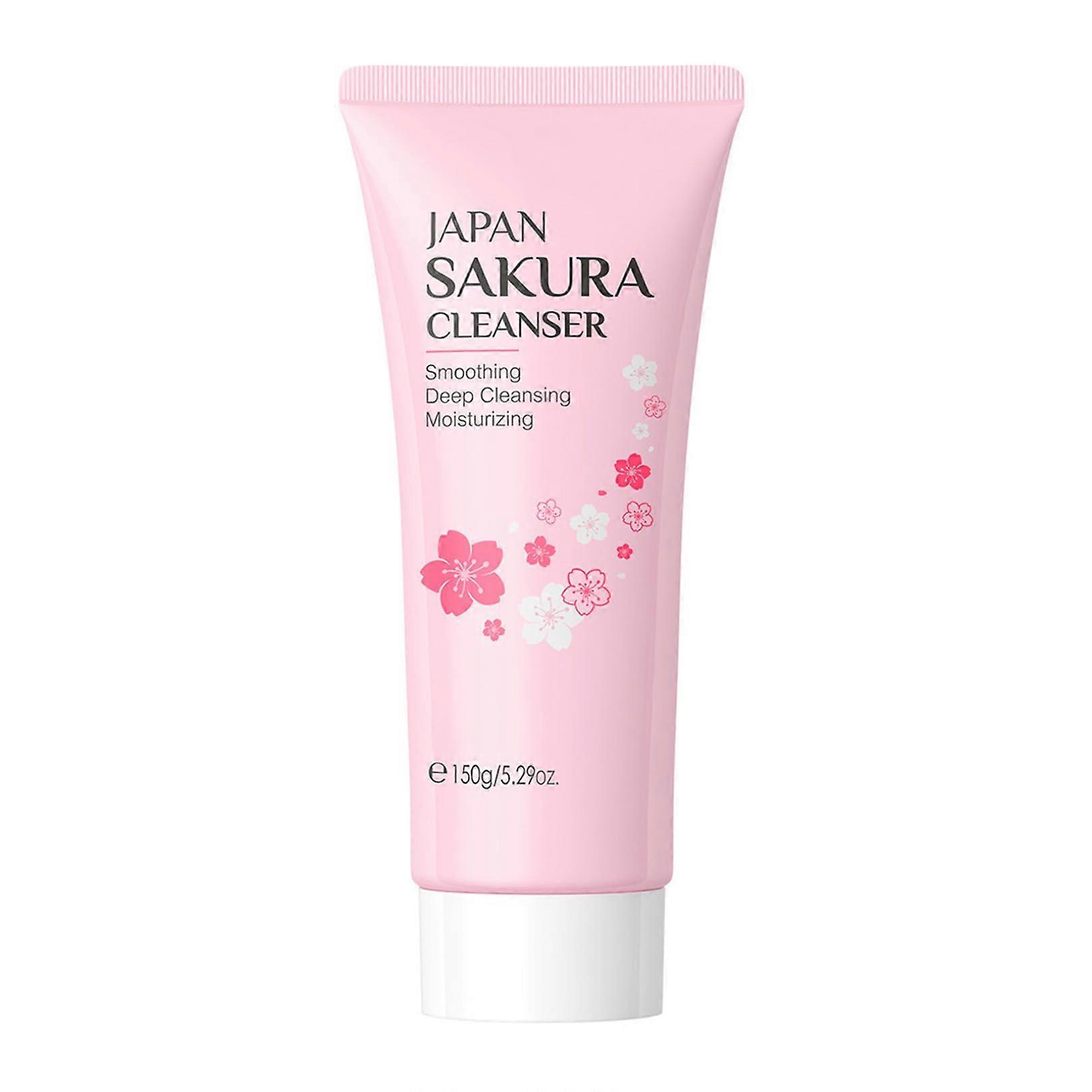 Facial Cleanser Gentle Foaming Hydration Sakura Face Wash for Sensitive Skin Deep Cleansing