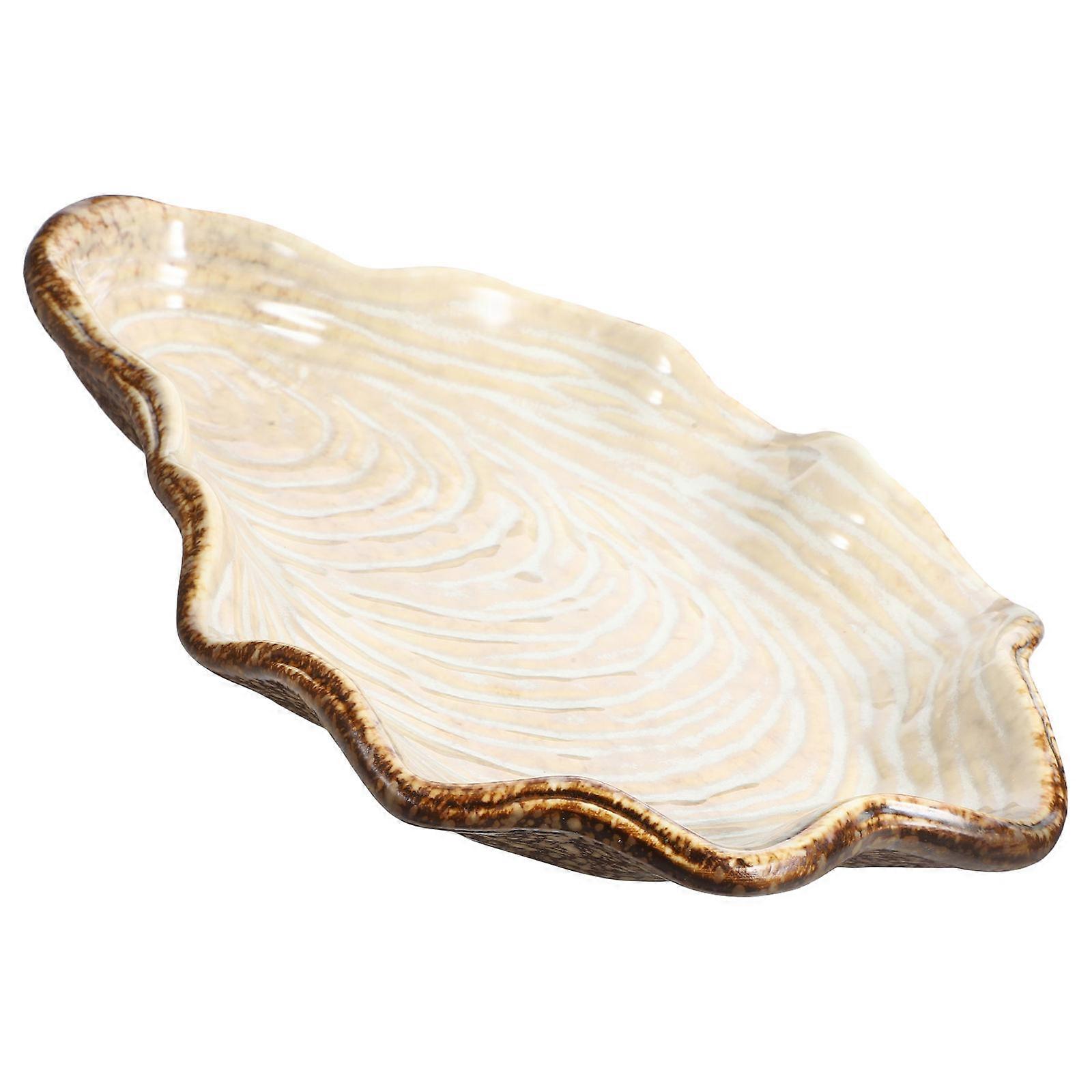 Western Food Plate Coffee Shell Shape for 1Pcs Salad Plate