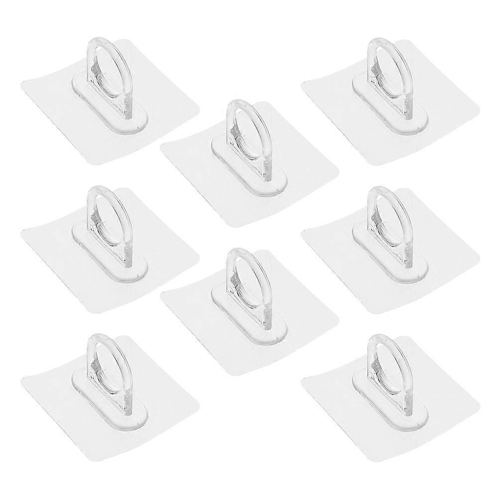 Clear Shower Hooks Acrylic Multipurpose Bathroom Hanging Organizer 16Pcs