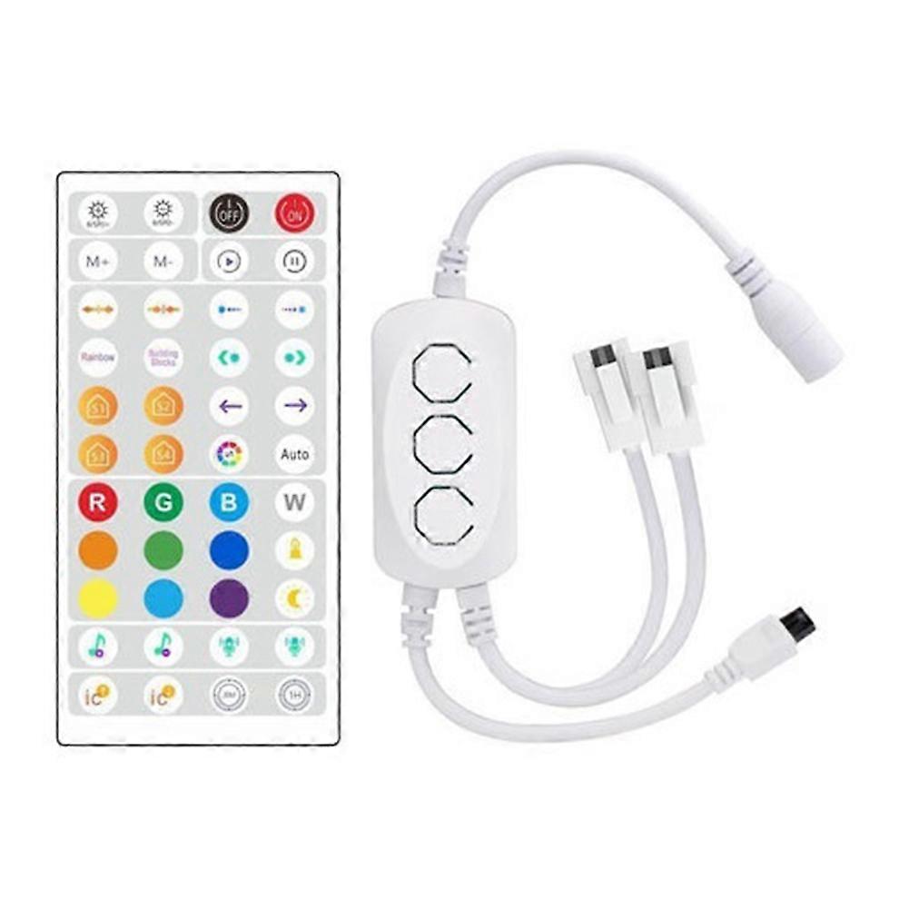 LED Controller 44 Keys Bluetooth Voice-Activated Intelligent Dimming Color Temperature Strip Light Controller B