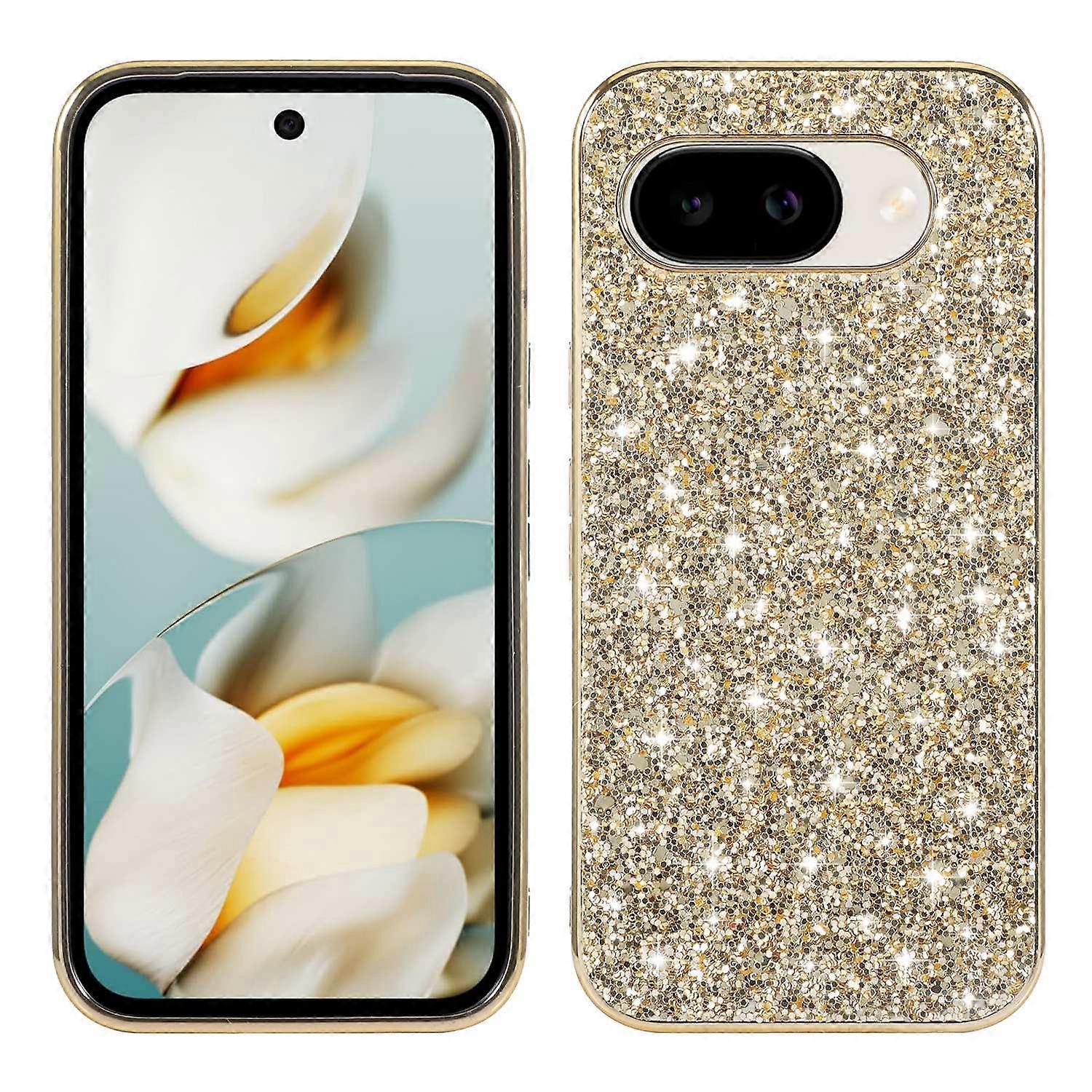 For Google Pixel 10a Case Electroplating TPU + PC Sparkling Glitter Phone Back Cover