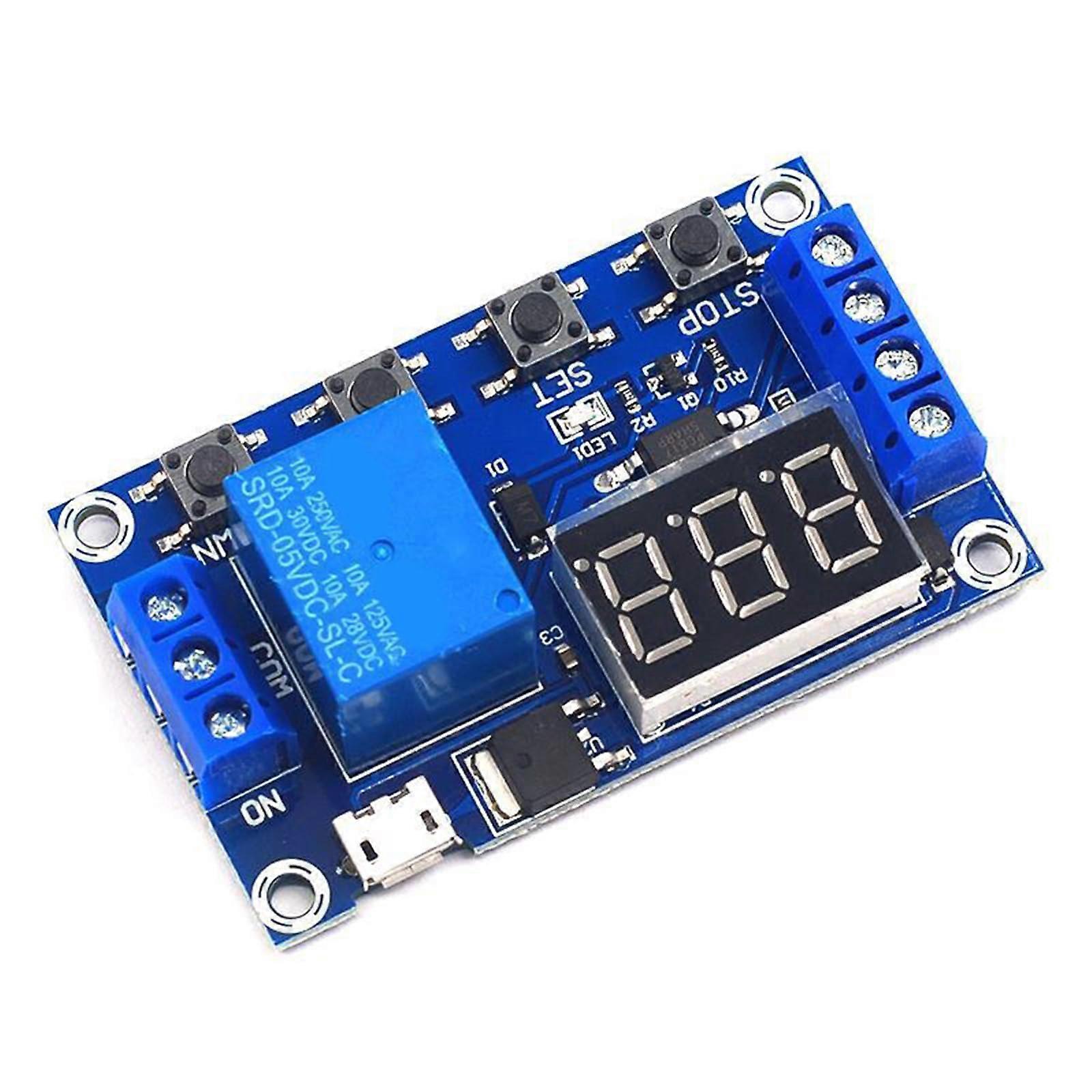 Adjustable 1 Channel Timer Relay Module DC 630V Programmable Delay Switch with Emergency Stop