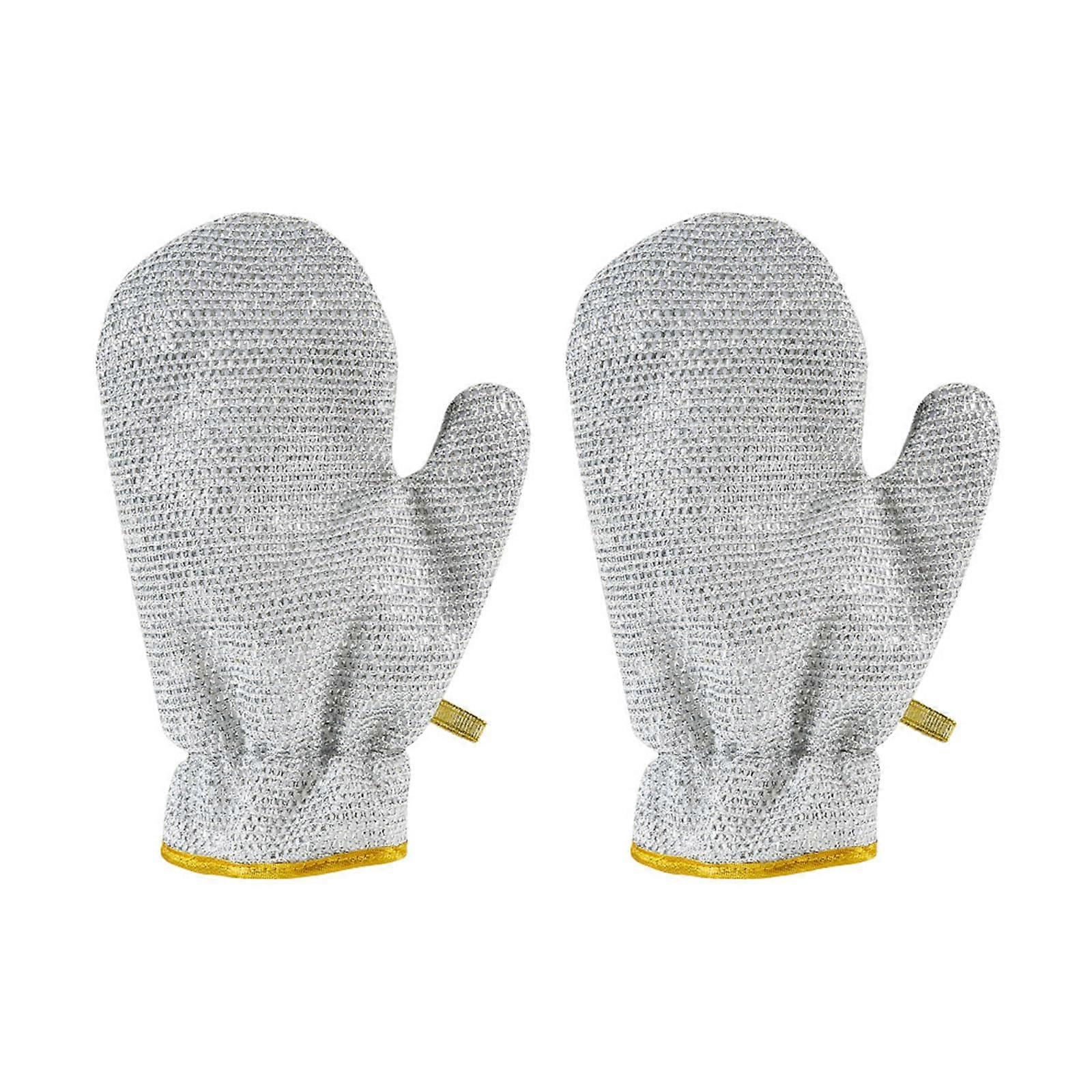 Double Sided Silver Wire PVC Dishwashing Gloves for Kitchen and Restaurant Cleaning