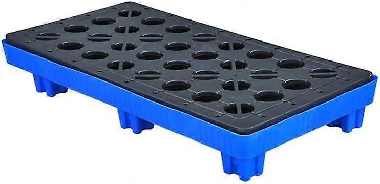 Spill Containment Pallet for Oil Drum Storage with Stackable Modular Platform and Removable Drain 120x60x17cm