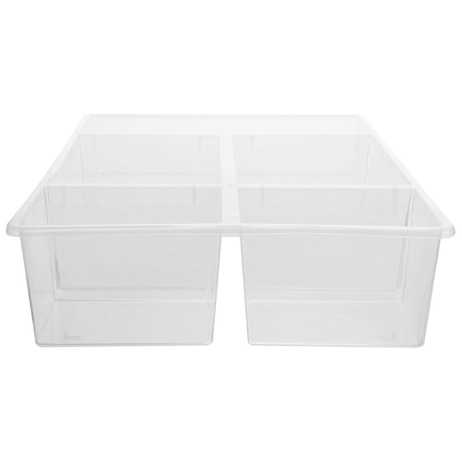 Kitchen Drawer Organizer Clear Plastic Cutlery Tray with Dividers SpaceSaving Flatware Holder