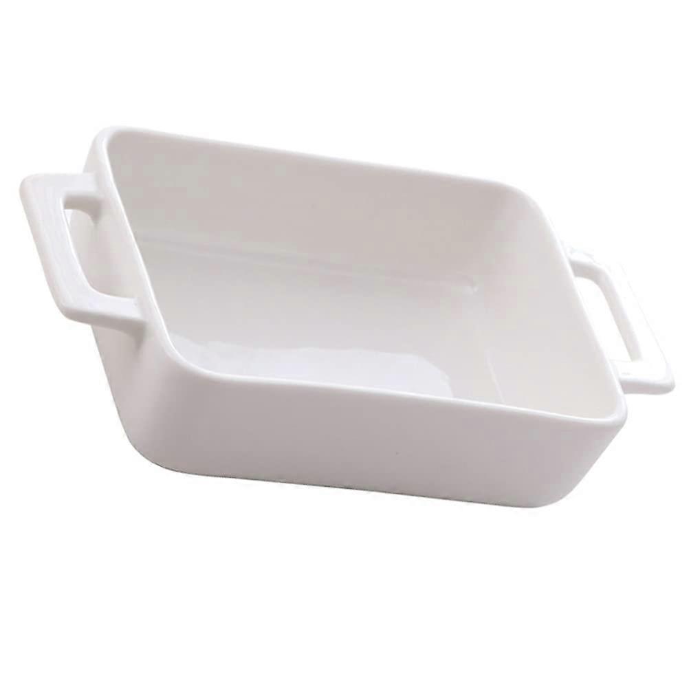 Ceramic Baking Dish Square Porcelain Bakeware Pan with Easy Grip Handles for Oven and Kitchen