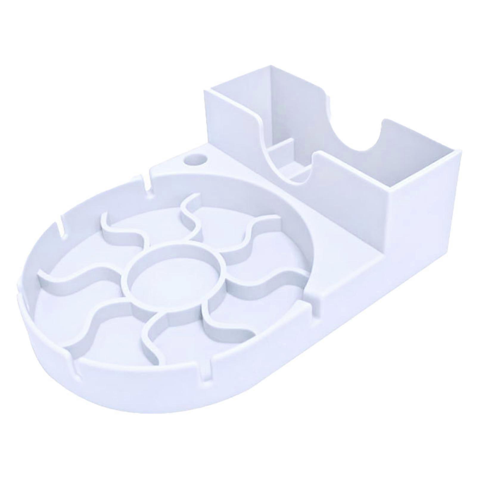 Silicone Dish Drying Rack with NonSlip Support and Fast Drainage for Countertop, White