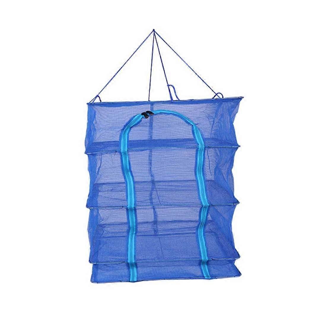 4 Layer Foldable Herb Drying Rack Mesh Vegetable Fish Net with Large Capacity and Insect Protection