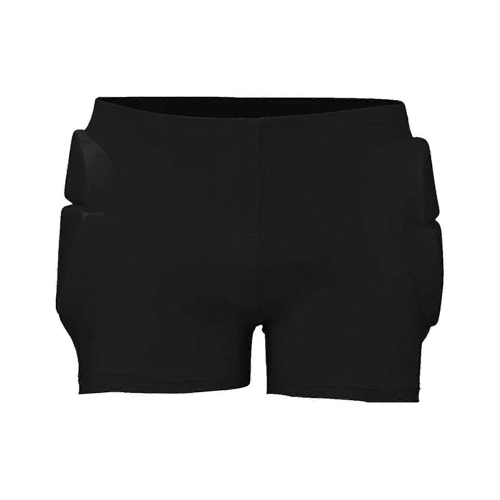 Snowboard Protective Shorts with ImpactResistant Padding for Hip and Tailbone, Breathable Black L