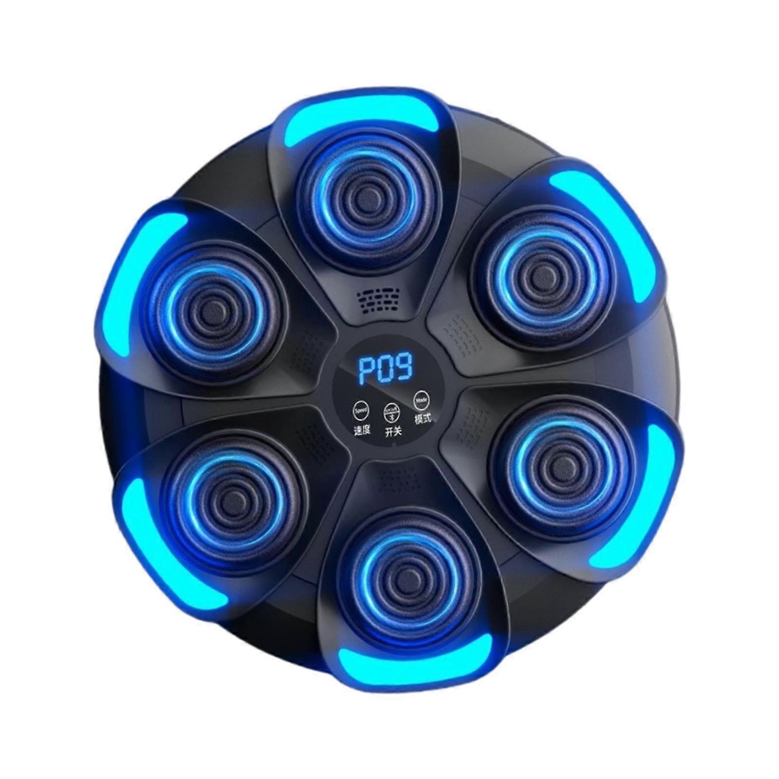 Electronic Boxing Trainer Wall Target with LED Lights for Rhythm Kickboxing Training Black