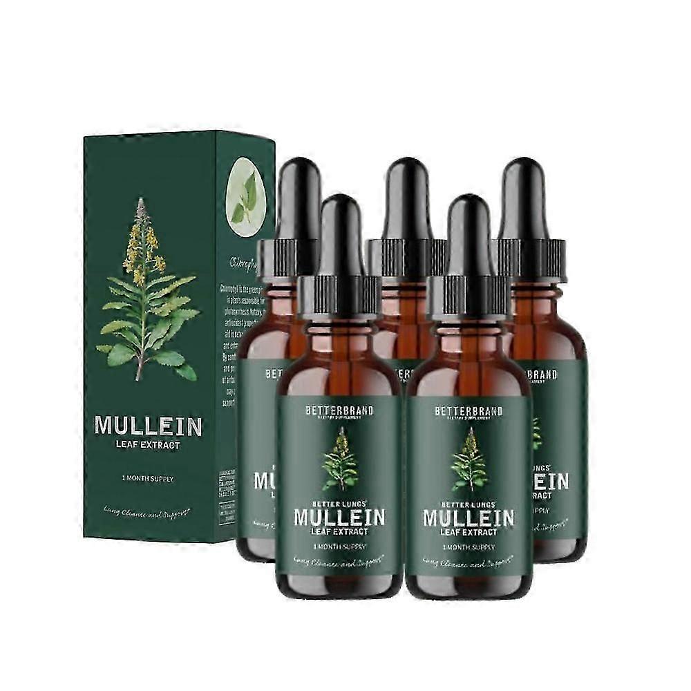 Mullein Drops for Lungs - 60ml Leaf Extract for Lung & Bronchial Cleanse