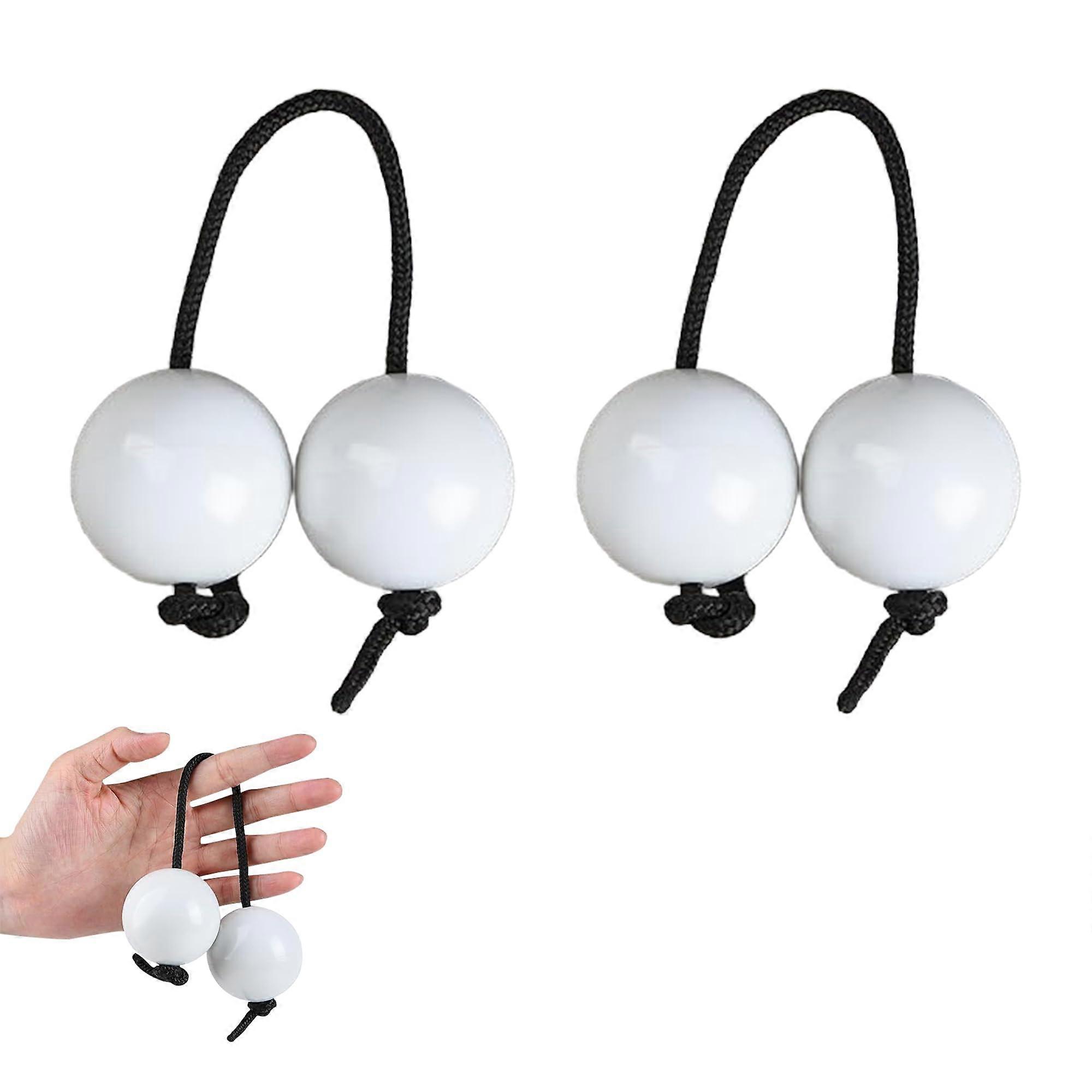 African Percussion Instruments Kashaka Shaker Set White Handheld Rhythm Balls for Party and Wedding