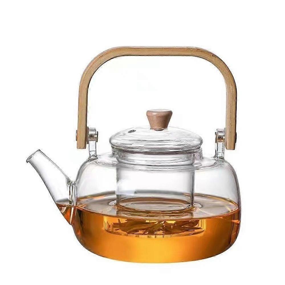 1000ML Glass Teapot with Removable Filter Stovetop Safe