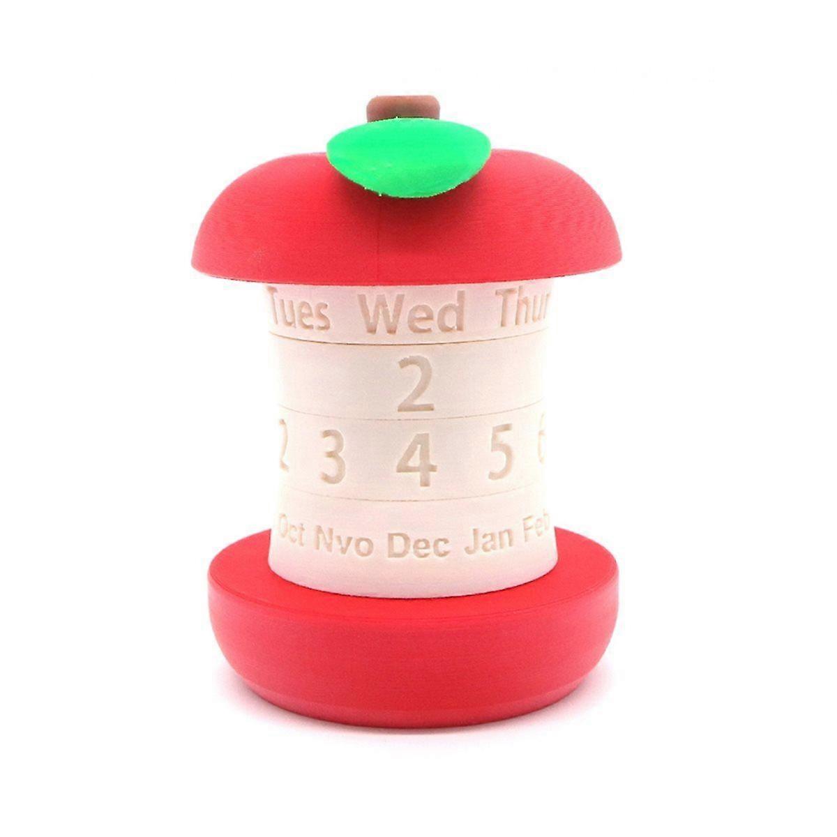 Rotating Calendar Fruit Core Shape Rotatable Calendars Home Tabletop Decor