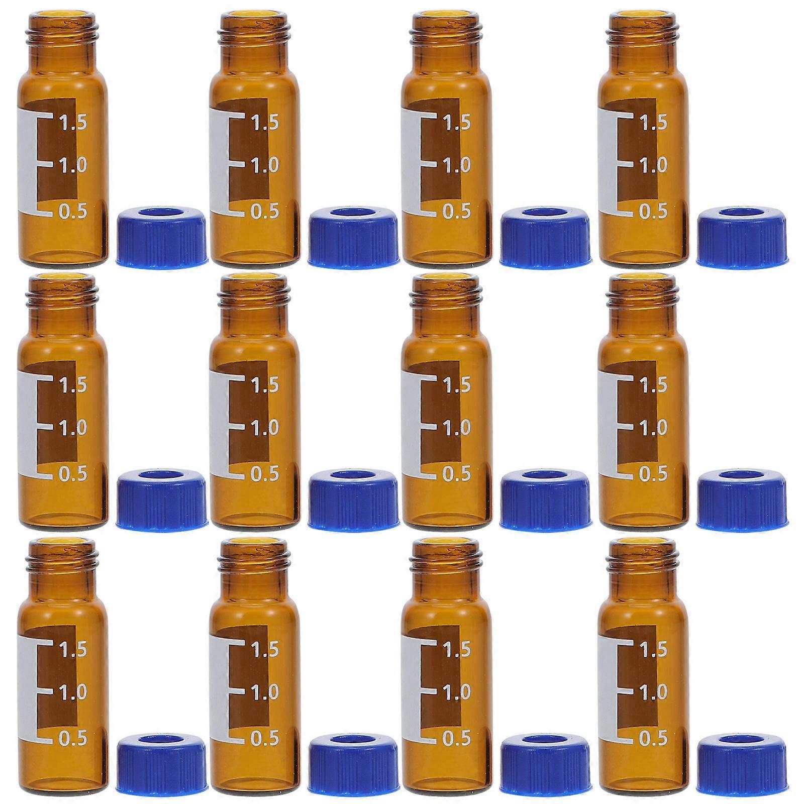Clear Glass Sample Bottle Vial for Storage 100Pcs Transparent Vials with Caps