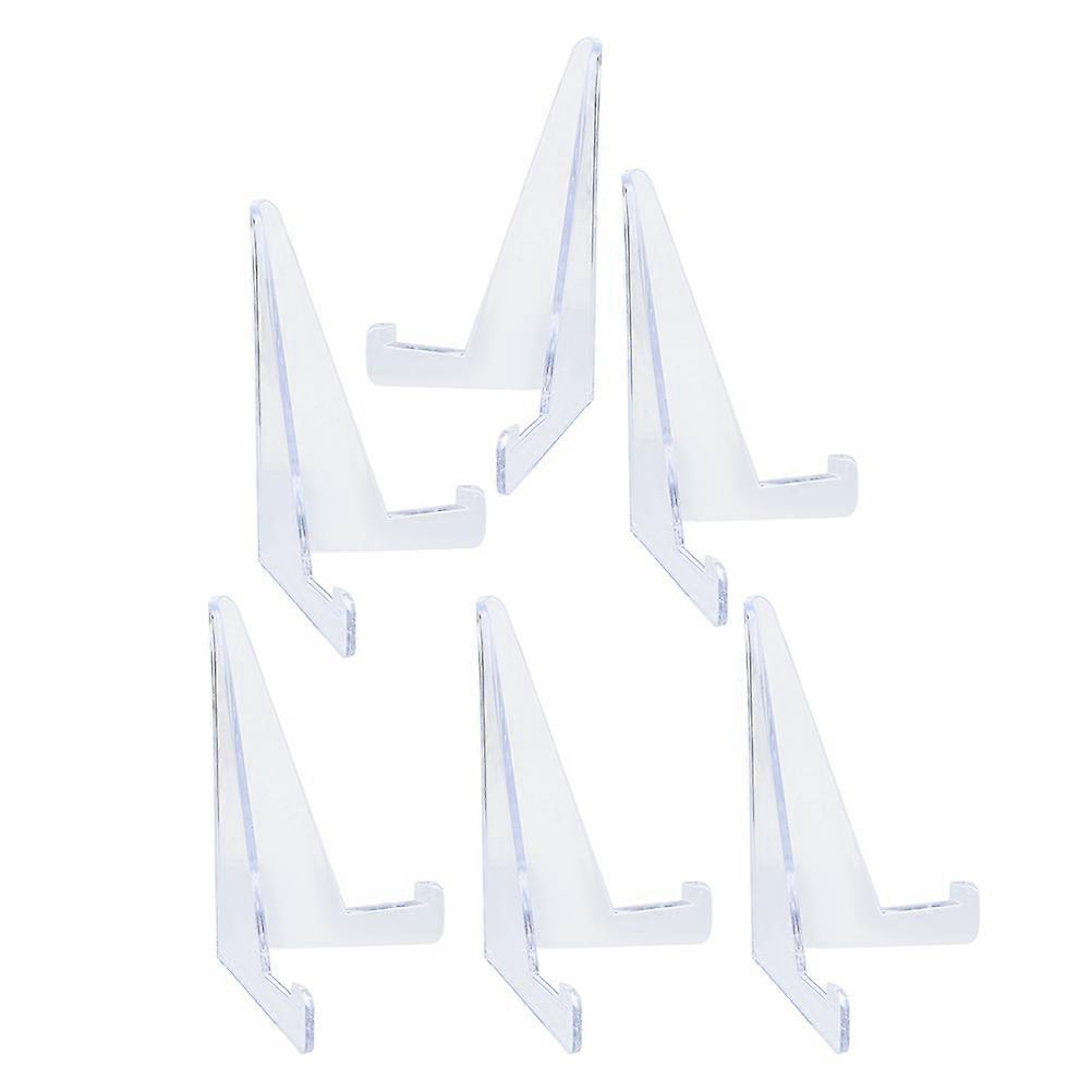 Card Display Shelf Plastic Stand for Cards 6Pcs Clear Trading Rack