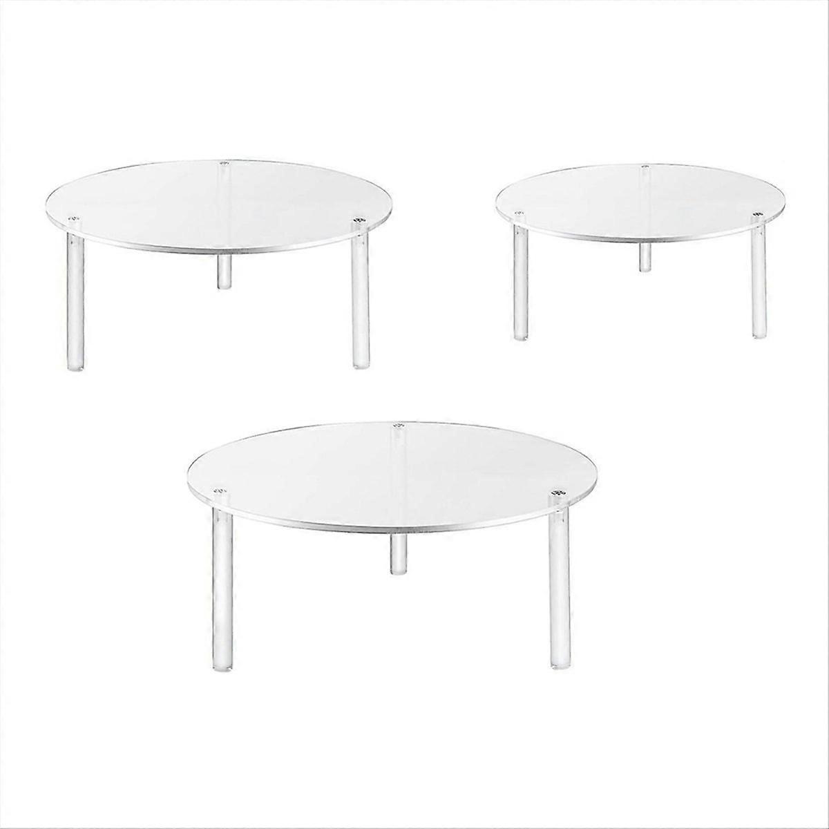 3Pack Clear Acrylic Cake Stands,Cupcake Stand Cake Holder