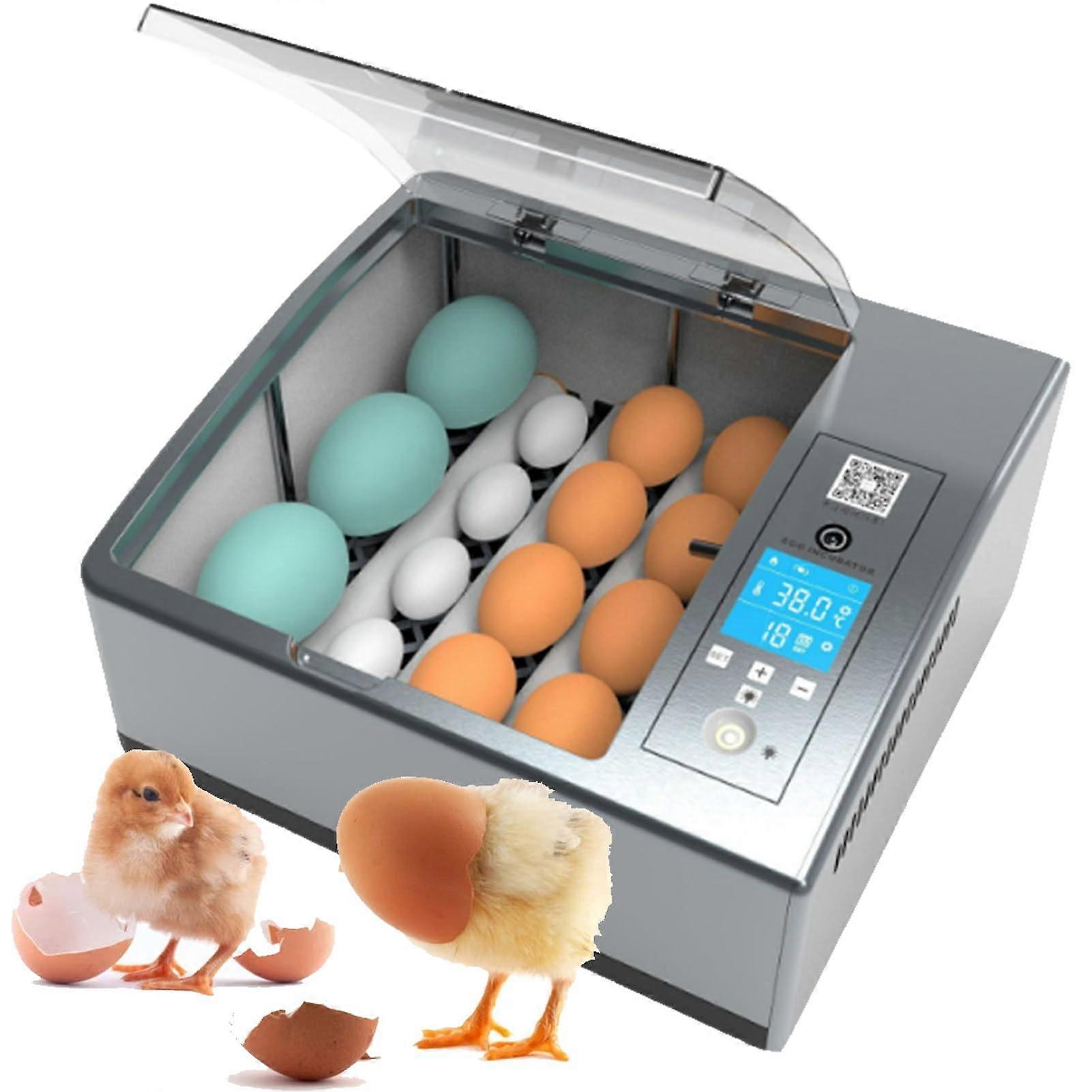 Automatic Egg Incubator with Turner 16 Eggs, Digital Temperature Control for Hatching Chicken Ducks