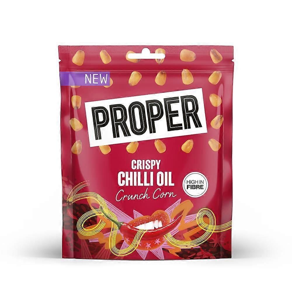 Proper Crunch Crispy Chilli Oil Corn 125g - 8 Pack