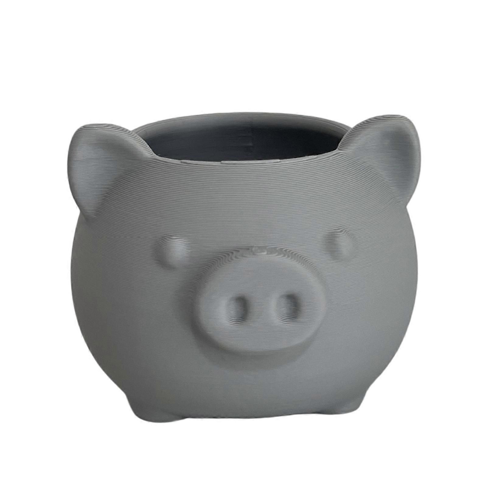 PLA Pig Planter - for Home - with Drainage
