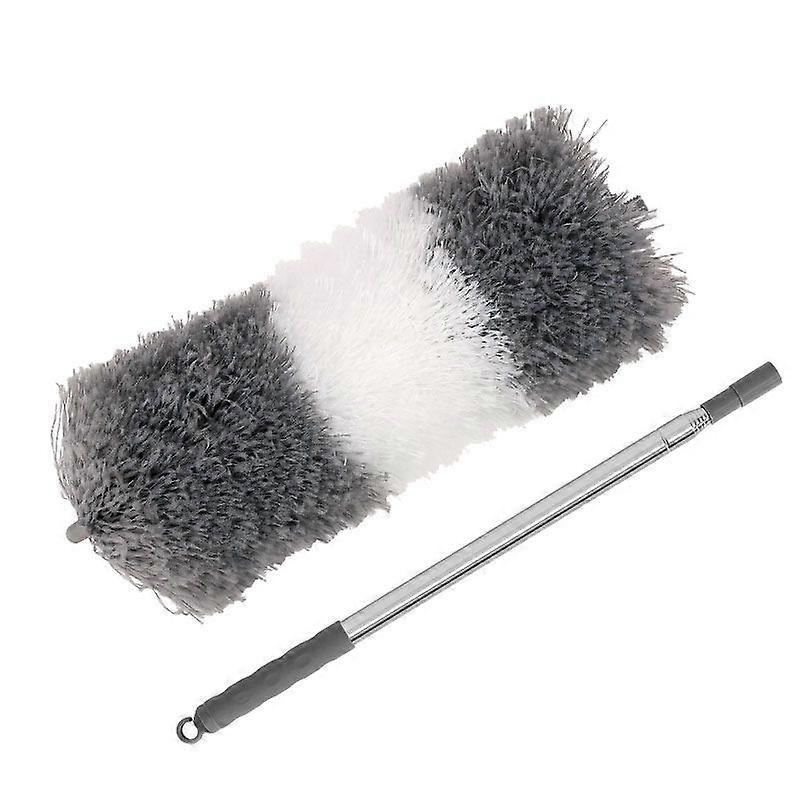 250cm Telescopic Feather Duster, Spider Web Duster, Wolf Head Foldable Washable Head
