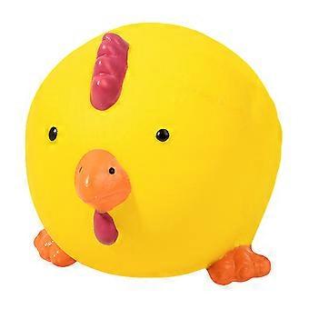 Squeaky Dog Chew Toy - Flexible Latex Material - for Anxiety Relief - Cleans Teeth Gums