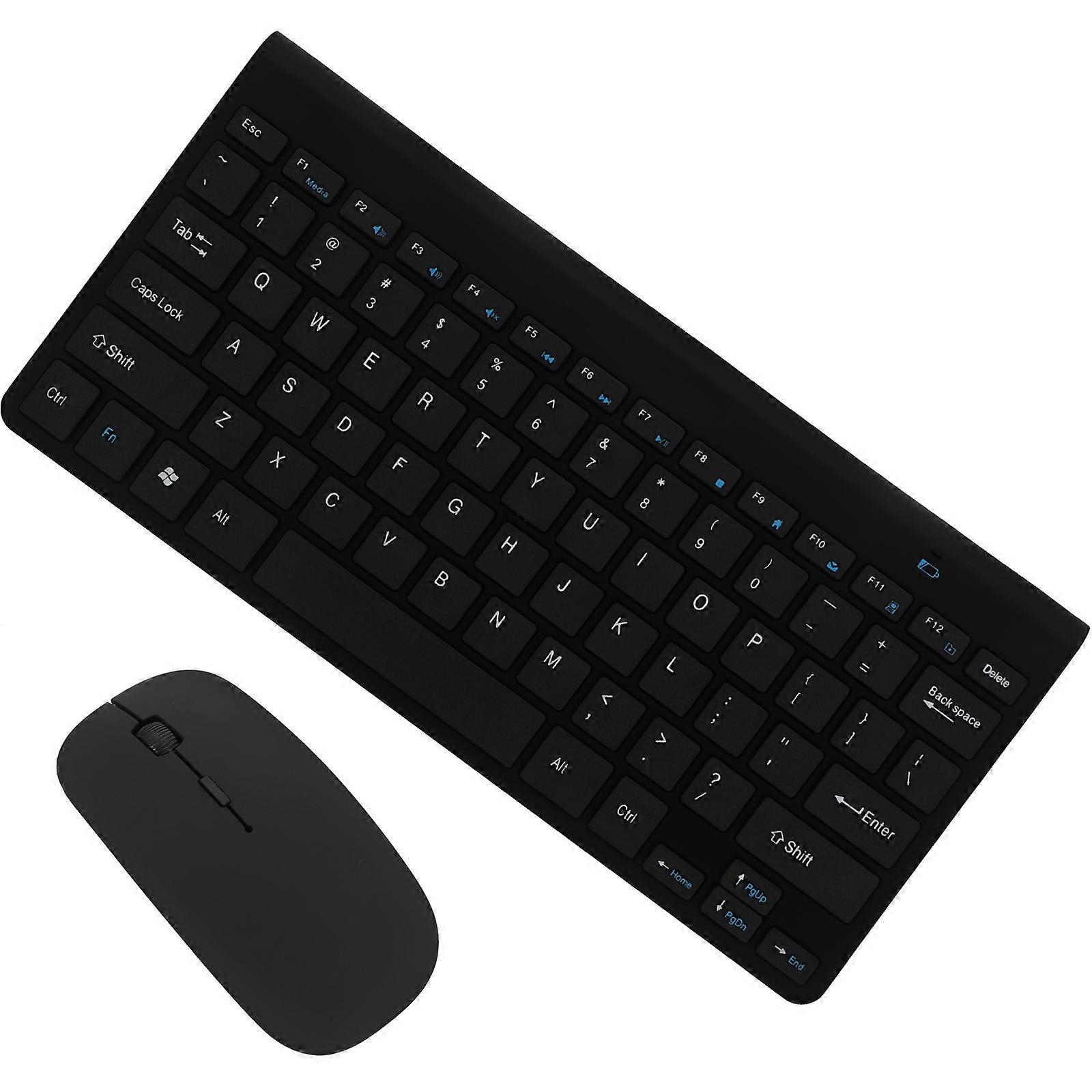 Wireless Keyboard Mouse Combo for Computer Use 1Set Black ABS Material