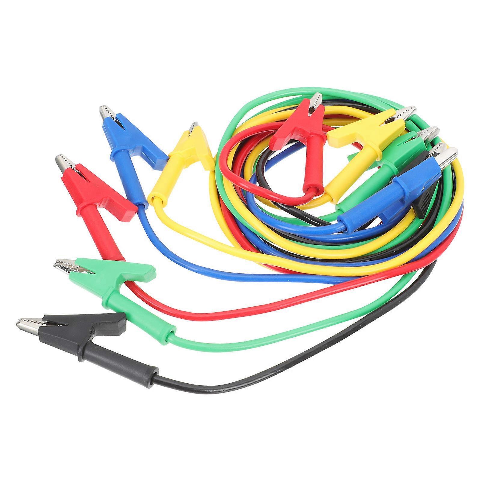 Jumper Wires Electrical with Clips for Testing 5Pcs Durable Set