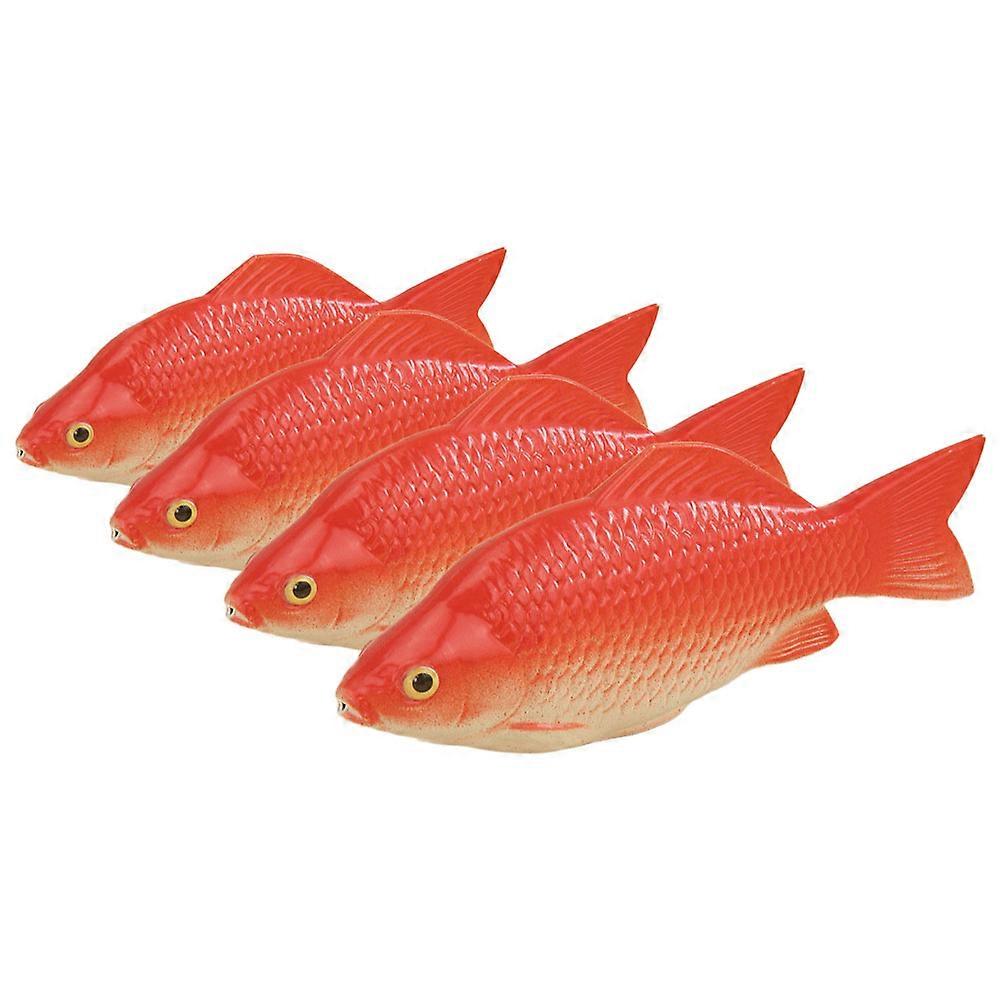 Artificial Fish Model for Decor 4Pcs Realistic Simulated Red Design