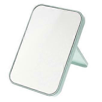 Light Green Women Simple Design Portable Compact Foldable Desktop Facial Cosmetic Makeup Mirror