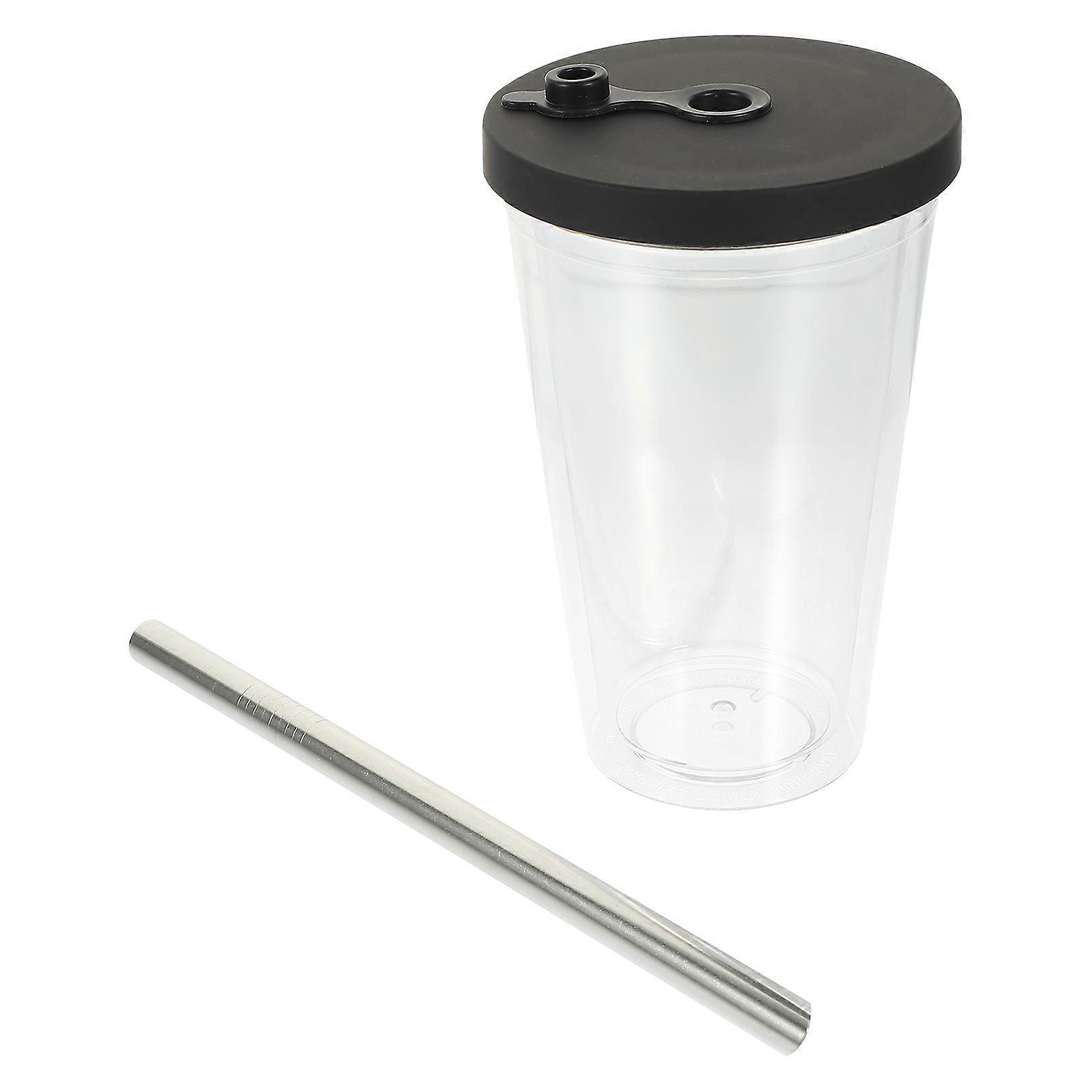 Double Layered Cup Cold Drink Cup for Beverage Serving 1Set