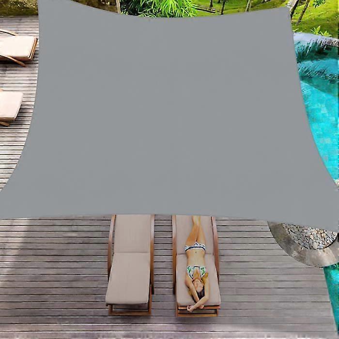 BIGZZIA Rectangular Shade Sail - Sun and UV Protection - Grey