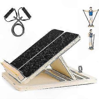 Adjustable Wooden Incline Board for Calf Stretching ExercisesNo tension rope included