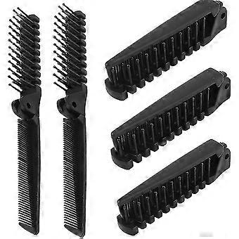 Faltbare Haarbürste, 5er Pack tragbare Reisehaarbürste Haarkamm, Kunststofffaltung