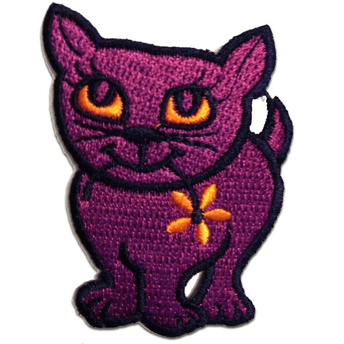 Patch / Iron-on Patch - Cat Animal - Multiple Colors Selectable - 5.3 x 7.0 cm - Patch