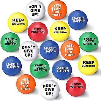 40 Pcs Motivational Stress Balls Colorful Foam Inspirational Quotes Anxiety Relief Balls Small Funny Stress Relief Hand Exercise Gifts for Adults Tea