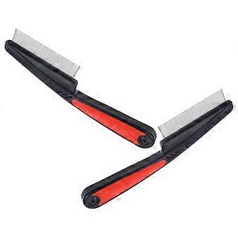 Stainless Steel Fine Tooth Comb Hair Combs for Scalp Care 2Pcs
