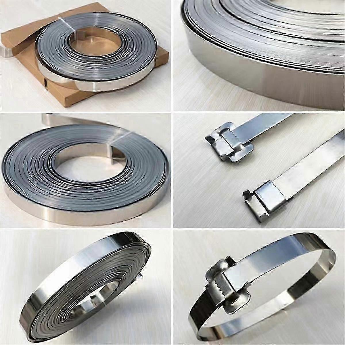 Rustfritt stål 304 stroppebånd 12mm x0.4mm for kabelspolebinding