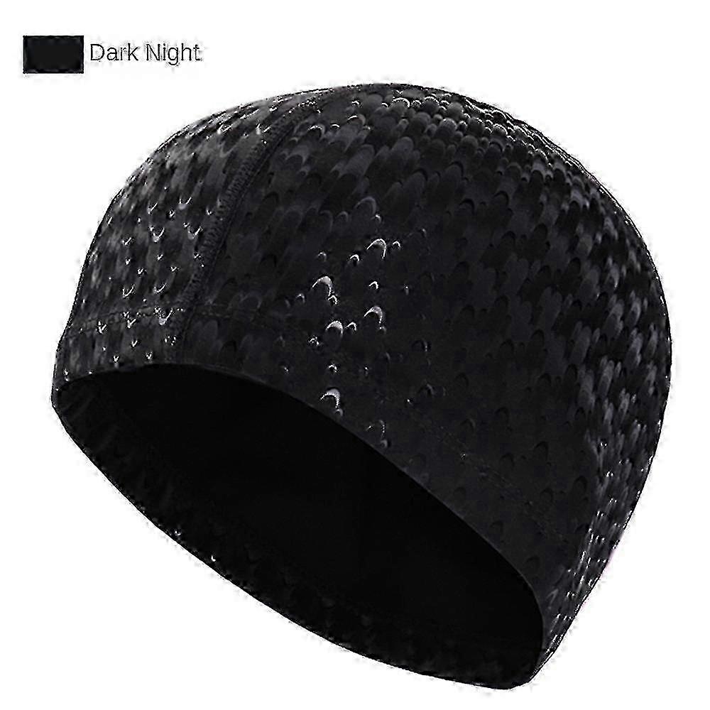 Comcompatible withtable Swimming Cap Elastic Solid Color Swimming Cap Diving Caps Women High
