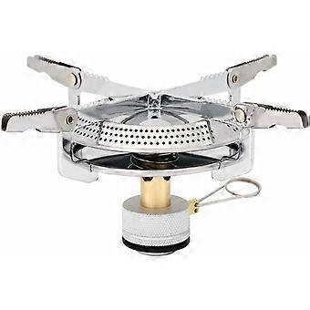Camping Gas Stove Mini Portable Ultralight Titanium Alloy Stove Windproof Gas Stove Burner with Storage Bag for Hiking Camping Climbing Fishing Picni